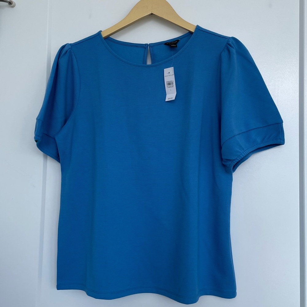 NWT Ann Taylor Puff Sleeve Top